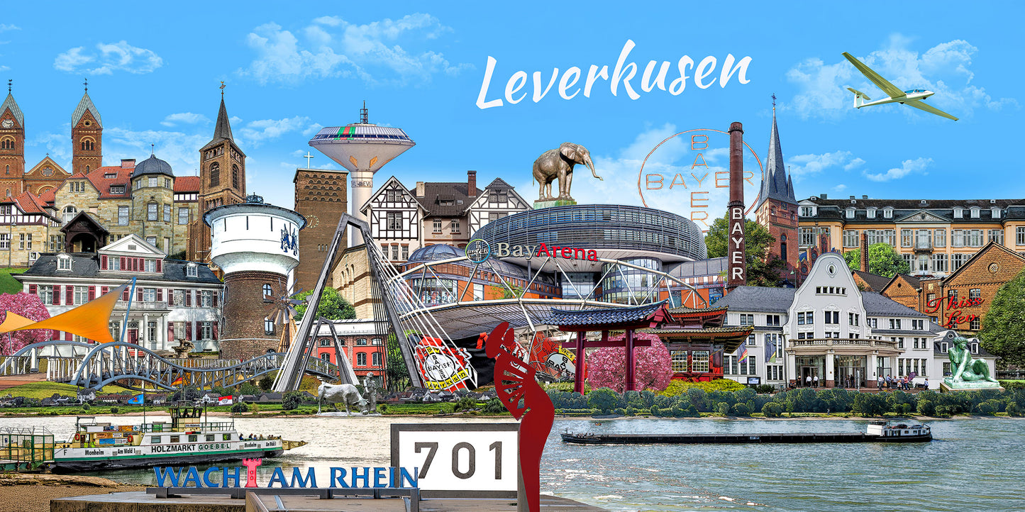 Motivansicht Leverkusen Leinwand