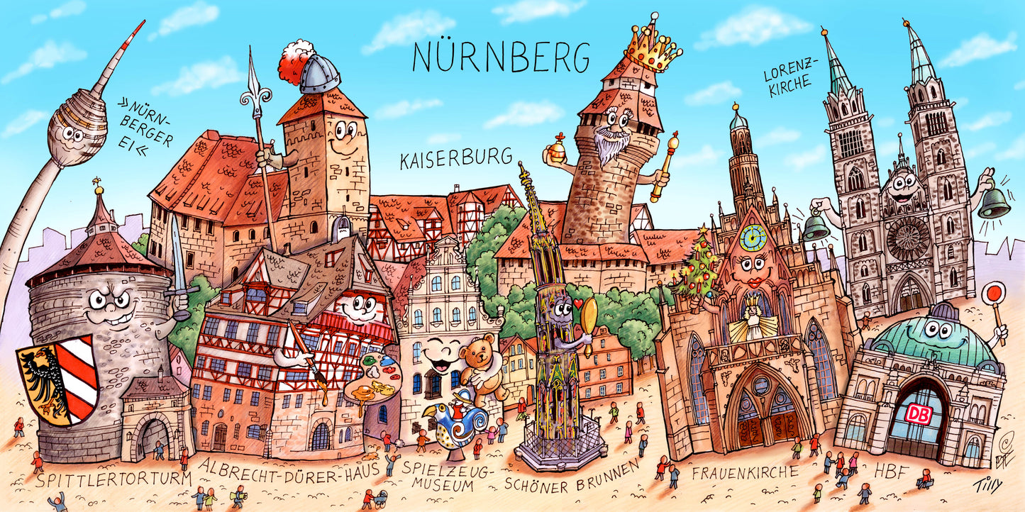 Nürnberg Motiv von Jacques Tilly als kreative Geschenkidee
