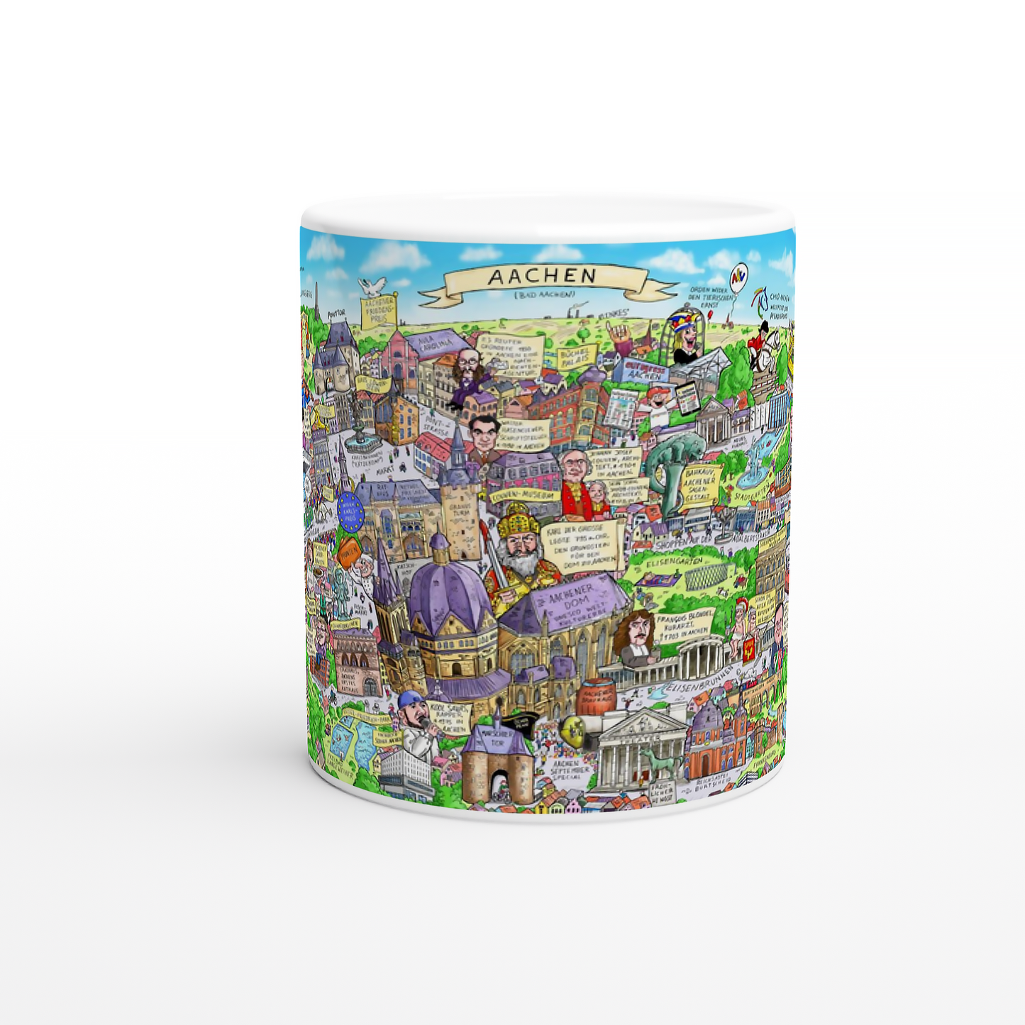 Humorvolle Aachen Tasse als originelle Geschenkidee für Heimat-Fans.