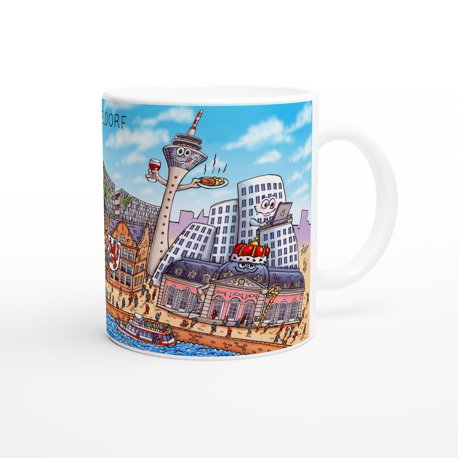 Düsseldorf Stadtmotiv Tasse als lustige regionale Geschenkidee