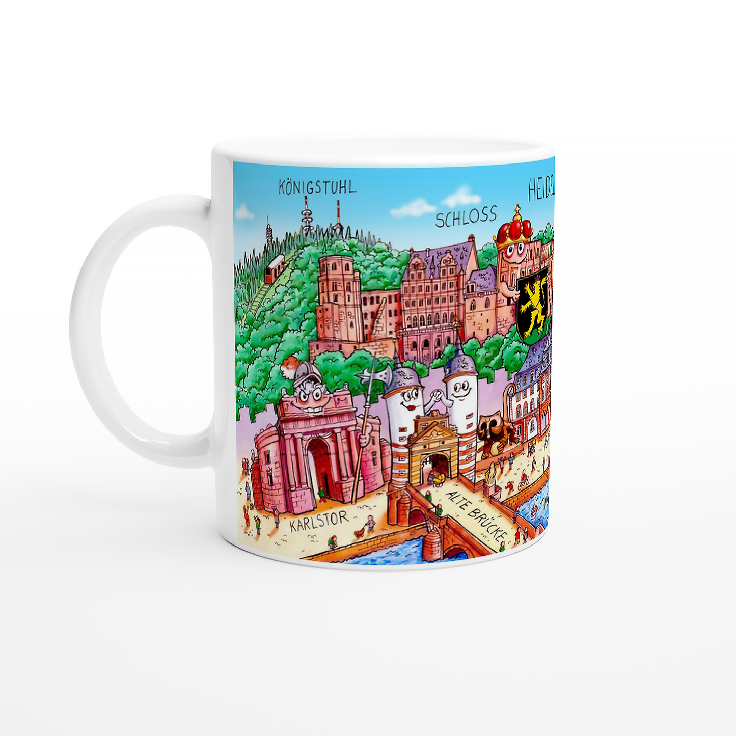 Detailansicht Heidelberg Tasse mit Schloss und Alter Brücke