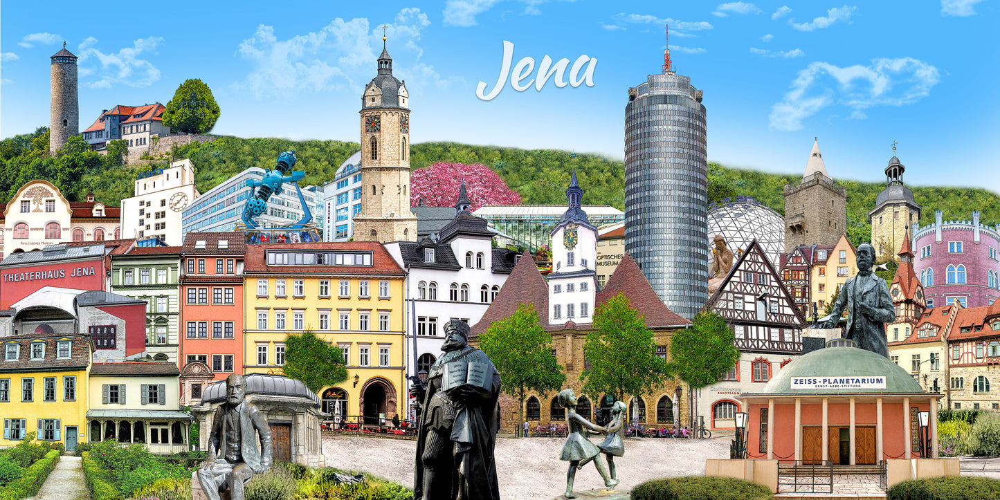 Jena Stadtmotiv von Bernd Röttgers als kreative Geschenkidee