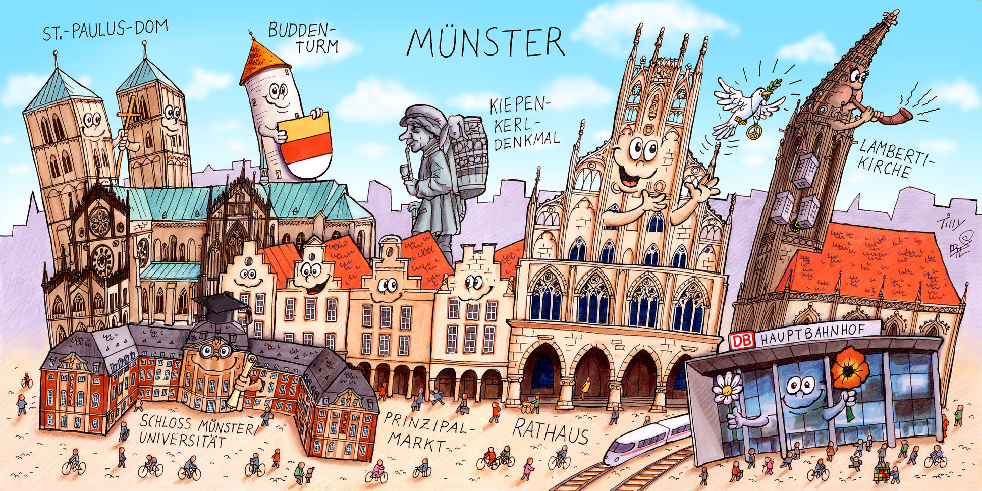Jacques Tilly Motiv als Geschenkidee für Münsteraner und Stadt-Fans