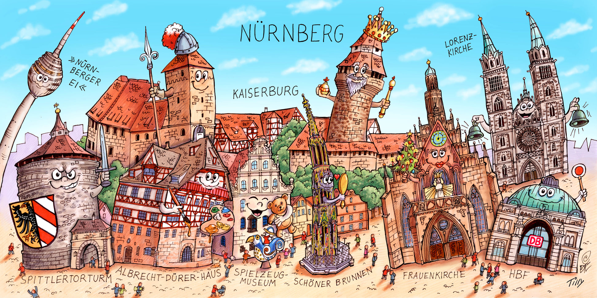 Nürnberg Motiv von Jacques Tilly als kreative Geschenkidee