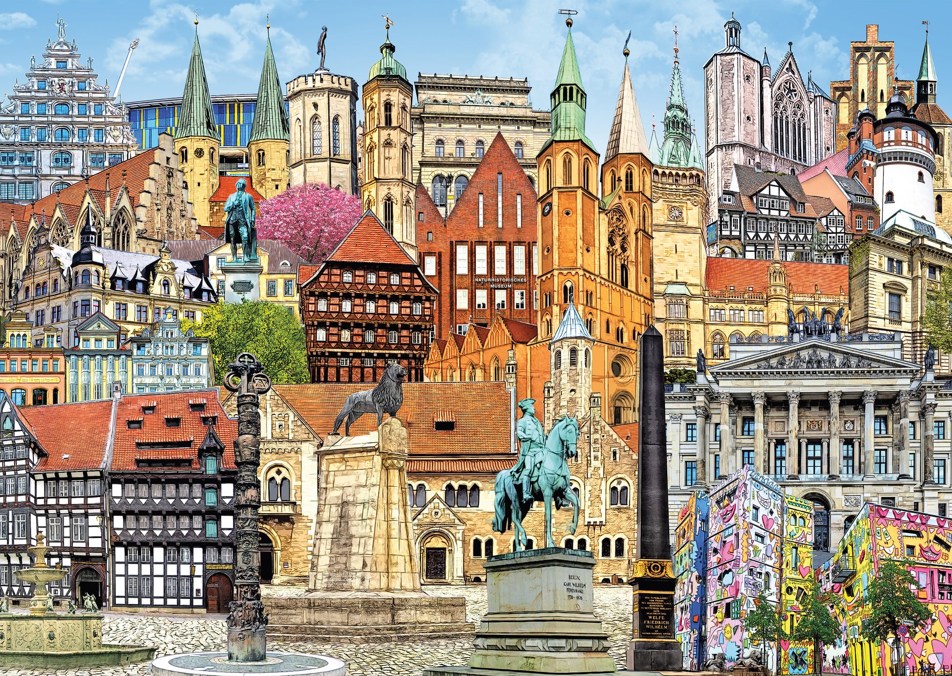 Das Braunschweig Puzzle von Bernd Röttgers als Geschenkidee für Stadtliebhaber.