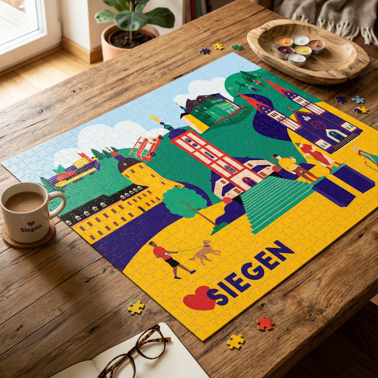 Siegen Geschenkidee Puzzle 1000 Teile mit Stadt Wahrzeichen