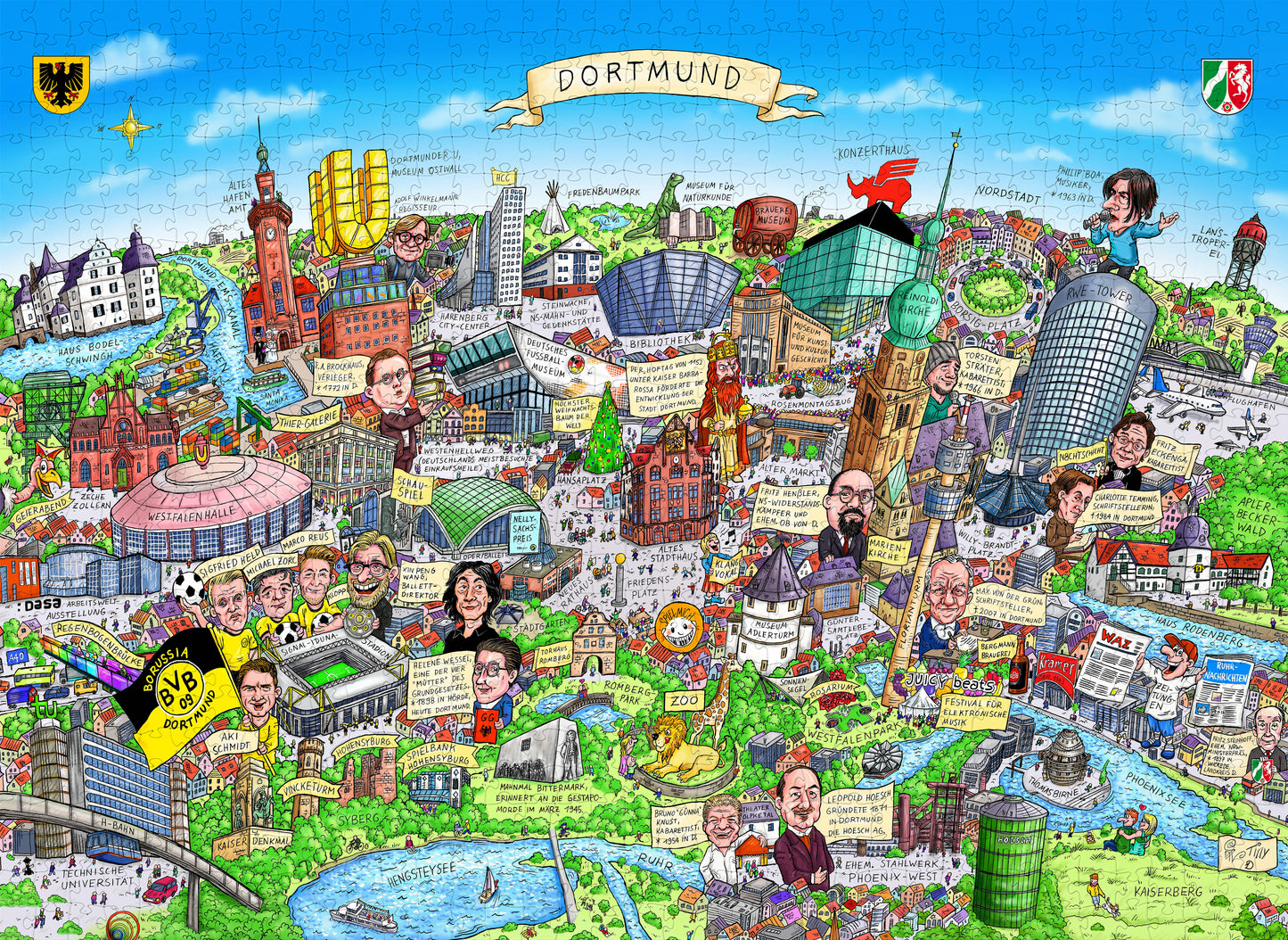 Dortmund Puzzle von Heimatkram als kreative Geschenkidee für Ruhrpott Liebhaber.