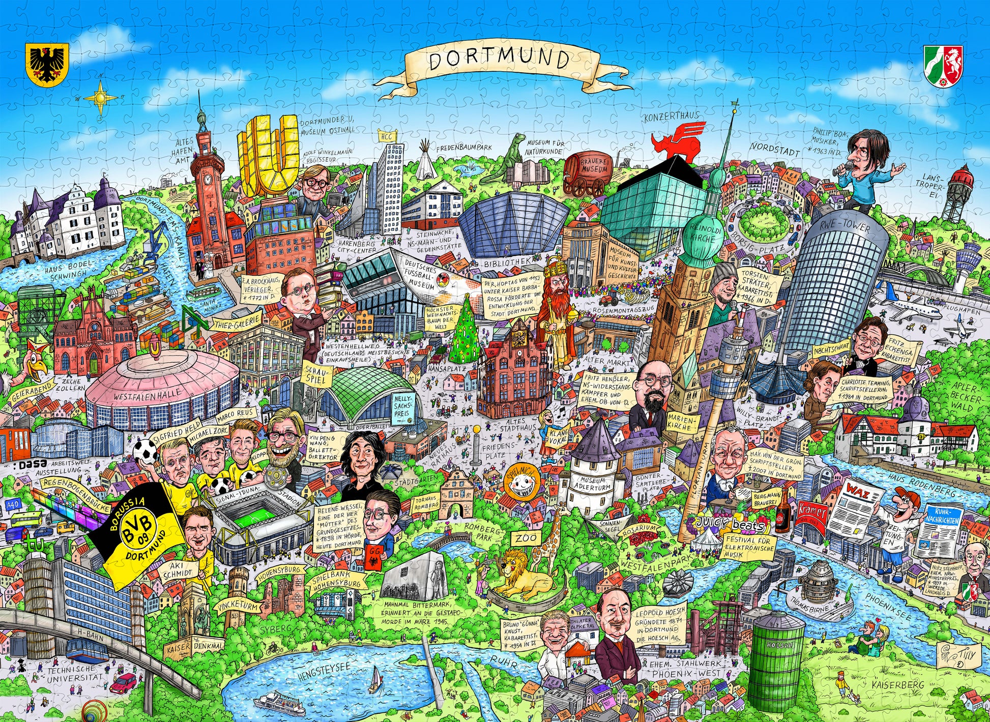 Dortmund Puzzle von Heimatkram als kreative Geschenkidee für Ruhrpott Liebhaber.