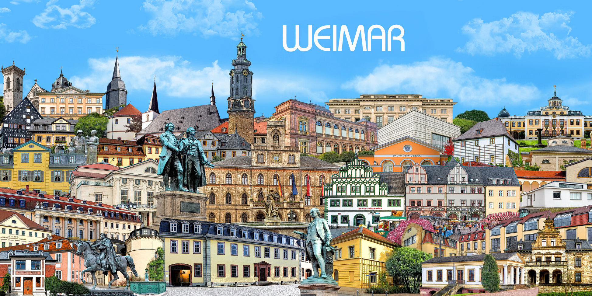 Geschenkidee für Weimar Fans: Leinwand mit Wahrzeichen
