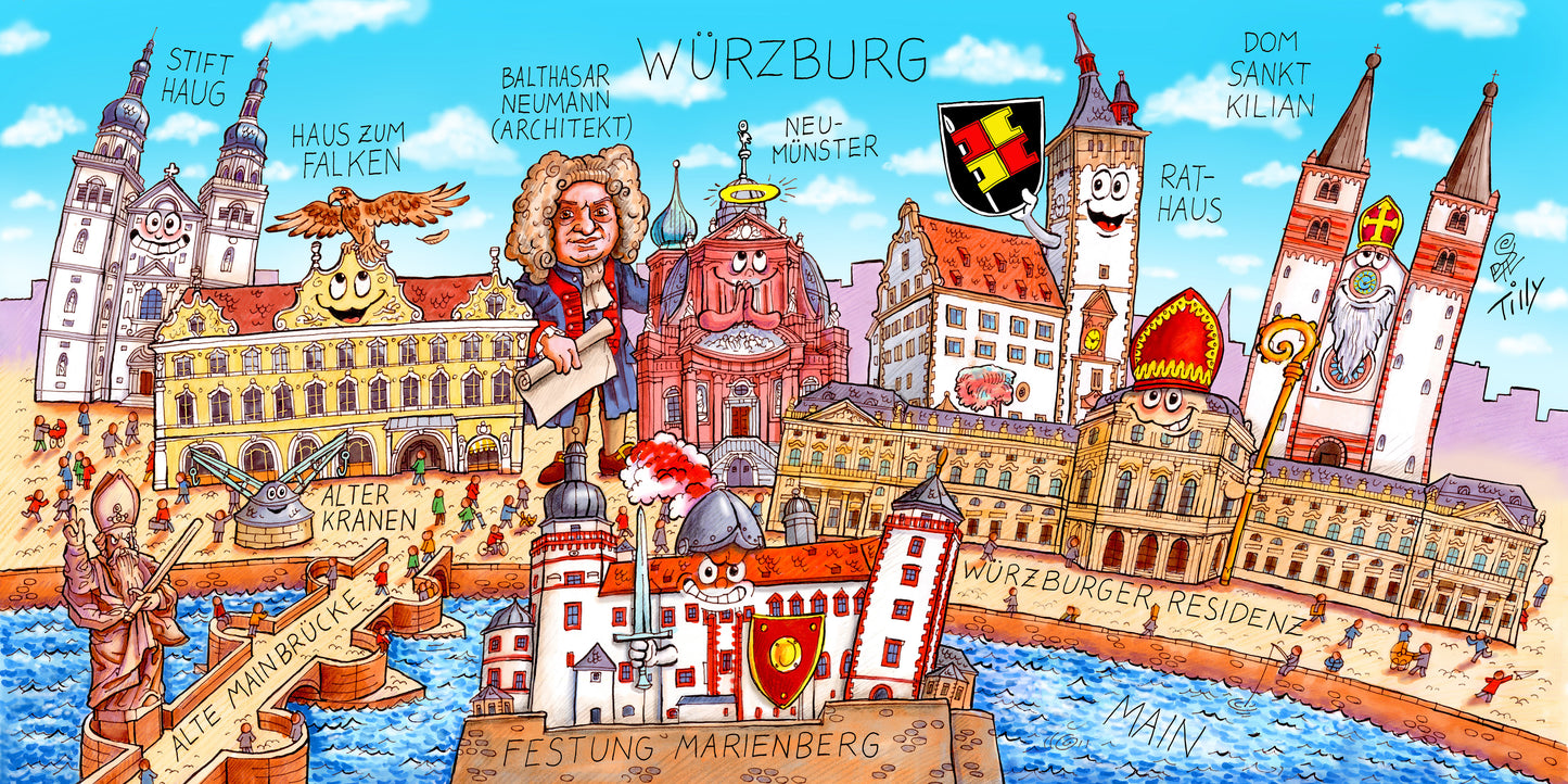 Fränkisches Heimatgefühl: Würzburg Motiv von Jacques Tilly