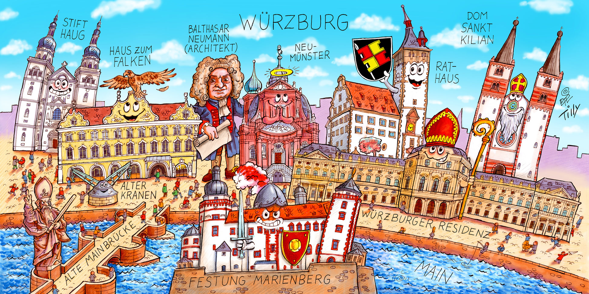 Fränkisches Heimatgefühl: Würzburg Motiv von Jacques Tilly