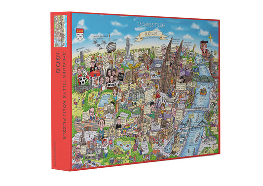 Jacques Tilly Köln Stadtbild als Puzzle mit den wichtigsten Sehenswürdigkeiten und mit 1.000 Teilen
